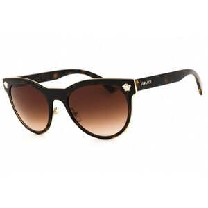 NWT Versace VE2198 Havana Oval 54mm Sunglasses